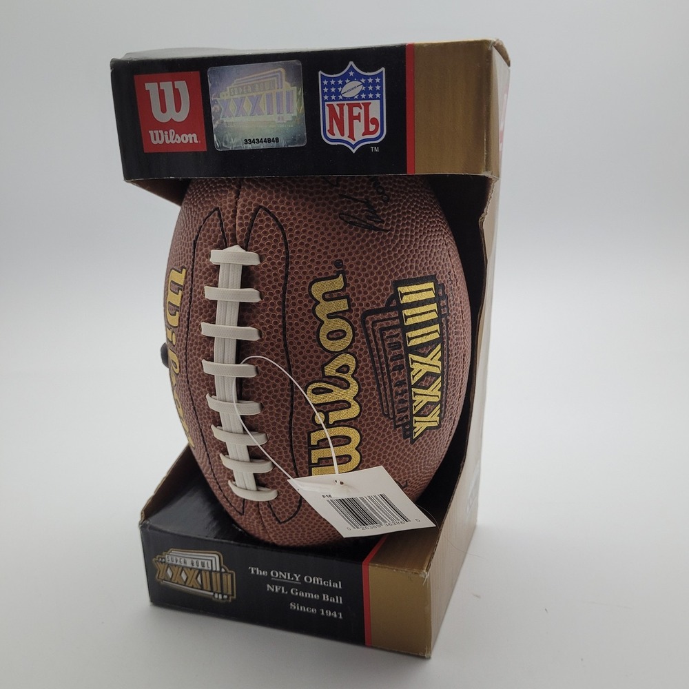 Super Bowl XXXIII 33 Mini Micro Replica Football Broncos Vs Falcons NFL Wilson